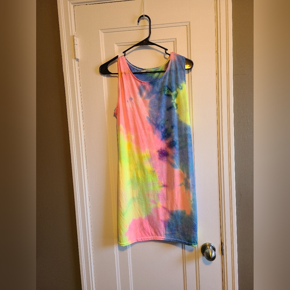 Tie dye mini dress